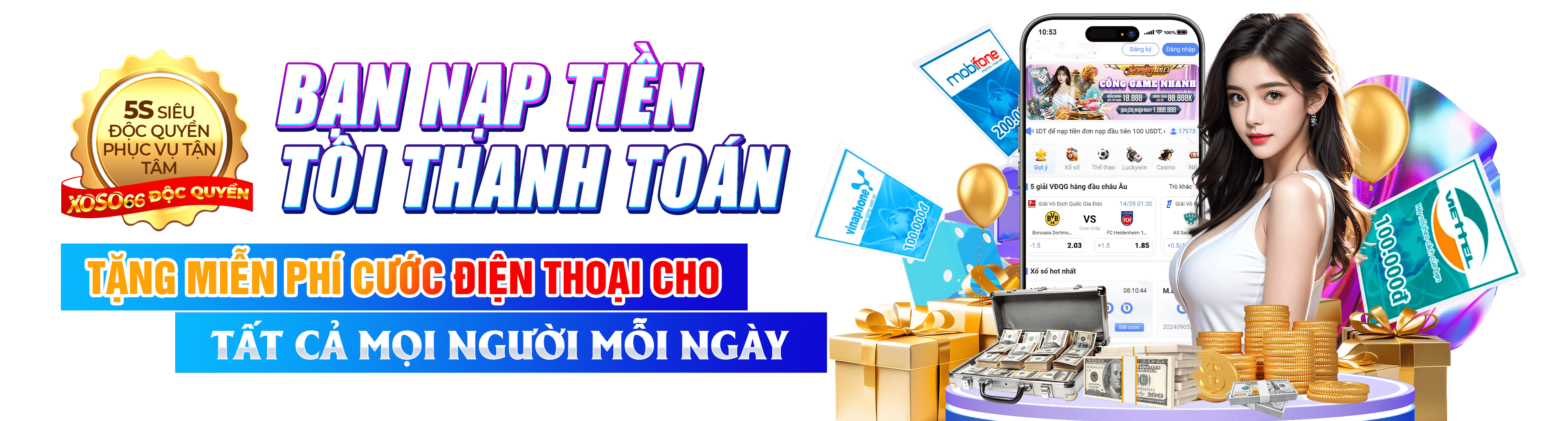 Hình ảnh quảng cáo của suwin hiển thị nền tảng và các lợi ích